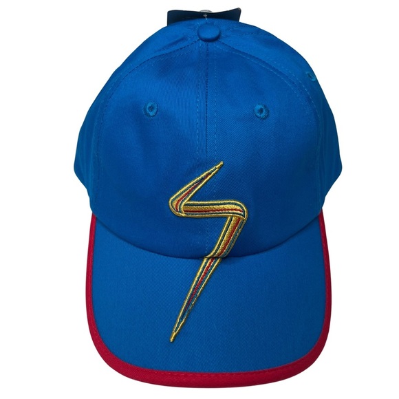 Disney Store New Ms. Marvel Logo Cap Baseball Hat Adults Blue Gold Red OS NWT - Picture 4 of 13